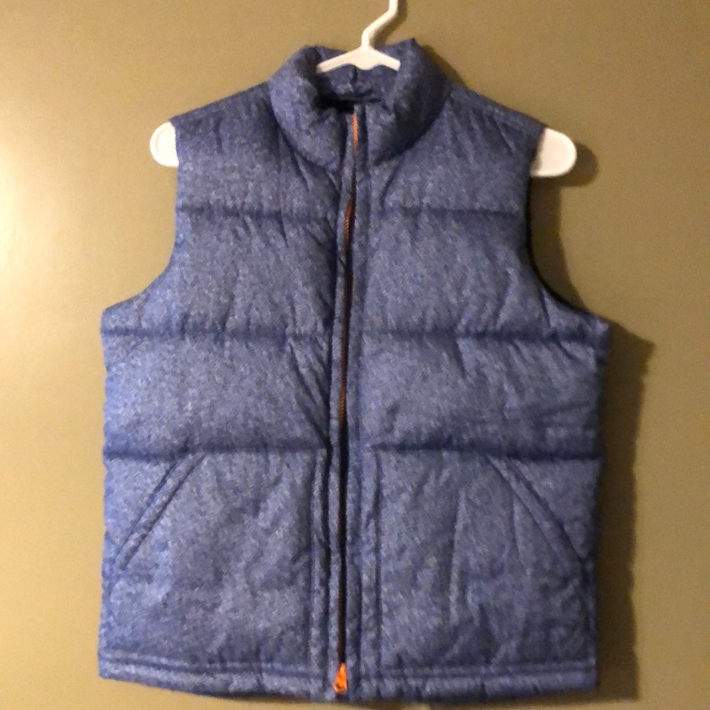 Old Navy puffer vest, orange zipper, never worn
